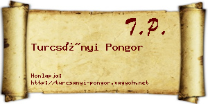 Turcsányi Pongor névjegykártya